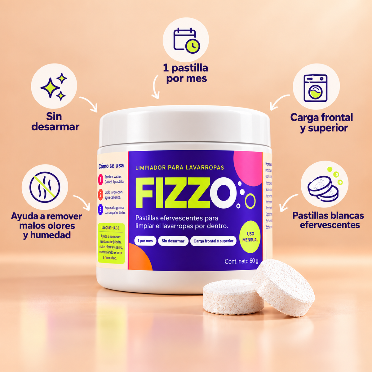 Pastillas VELORA ™ — Limpieza Profunda contra Hongos, Pelos y Humedad