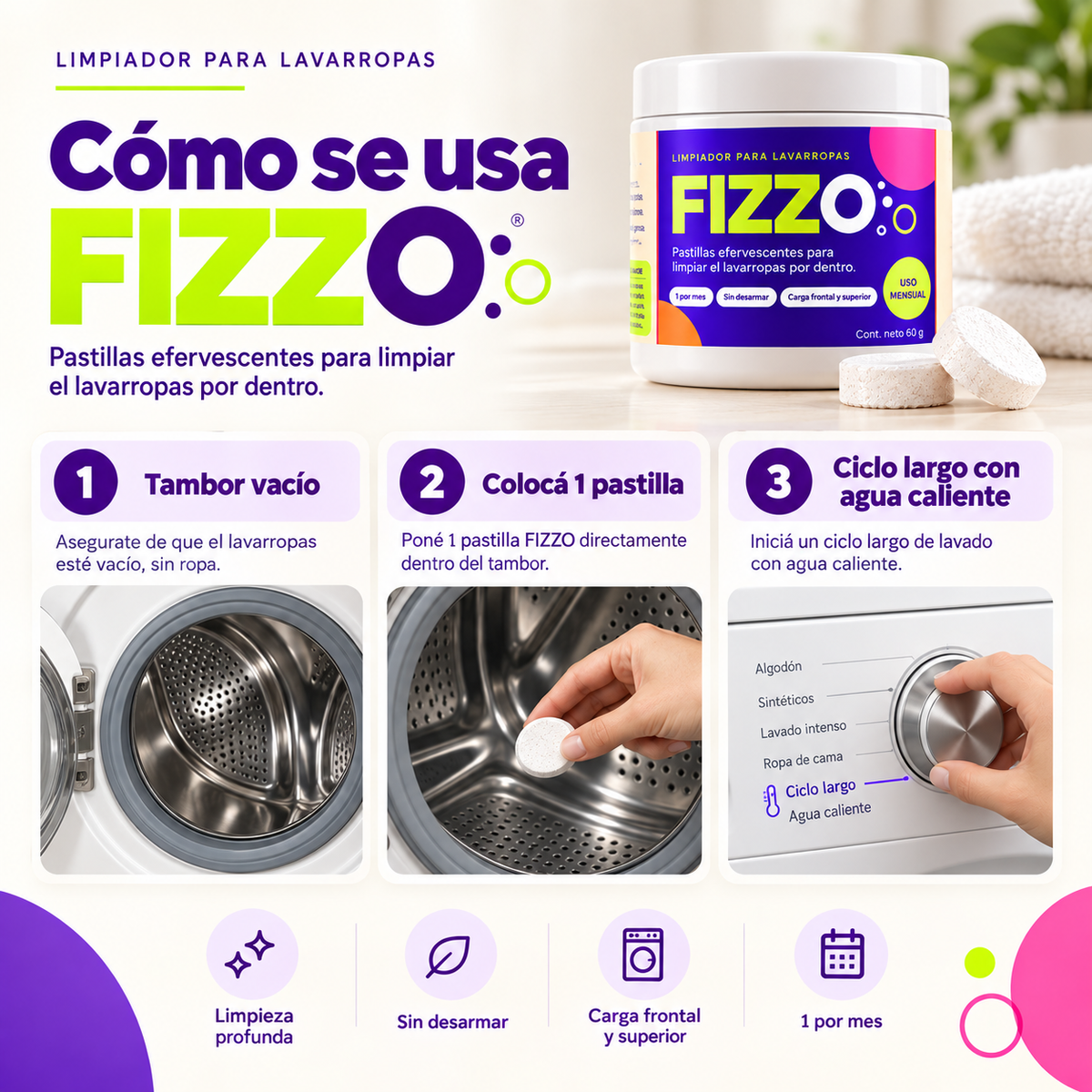 Pastillas VELORA ™ — Limpieza Profunda contra Hongos, Pelos y Humedad